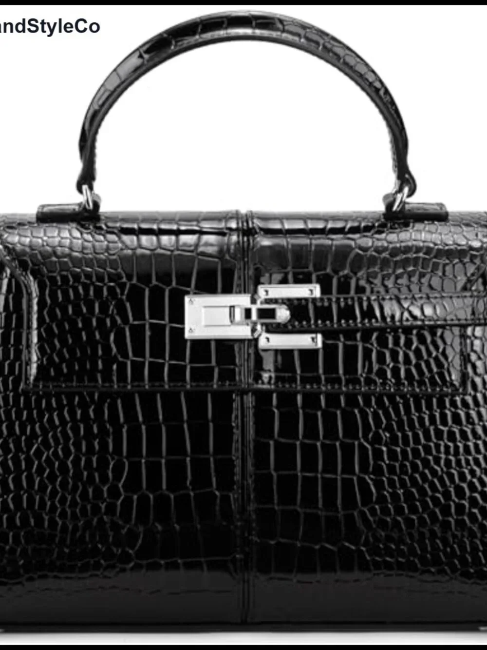 Vegan Leather Top Handle Satchel Crossbody Bag with Detachable Strap